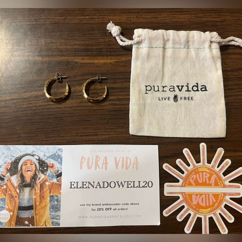 Pura Vida Gold Earrings
